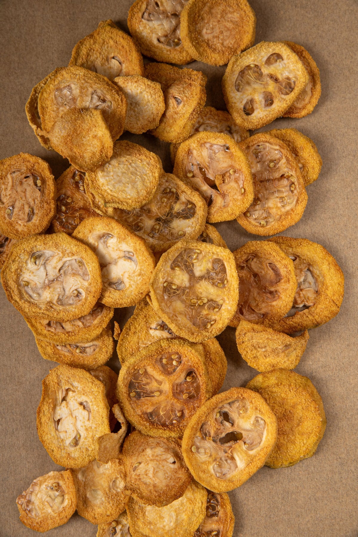 Ende der Saison Feijoa-Chips